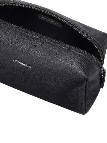 COCCINELLE Leren cosmeticatas zwart - (B)21 x (H)13 x (D)8 cm