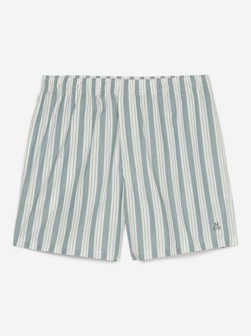 Marc O´Polo Bodywear Pyjama-Shorts in Hellblau/ Weiß