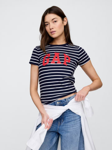GAP 2er-Set: Shirts in Dunkelblau/ Weiß