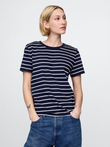 GAP Shirt in Dunkelblau/ Weiß