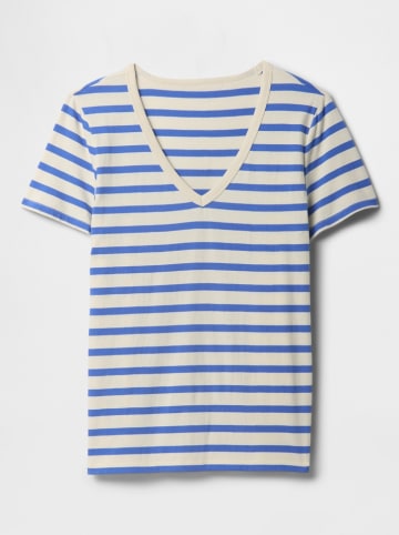 GAP Shirt in Blau/ Weiß