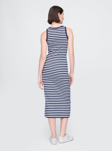 GAP Kleid in Dunkelblau/ Weiß