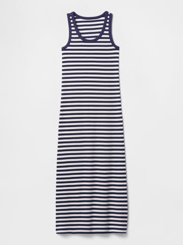 GAP Kleid in Dunkelblau/ Weiß
