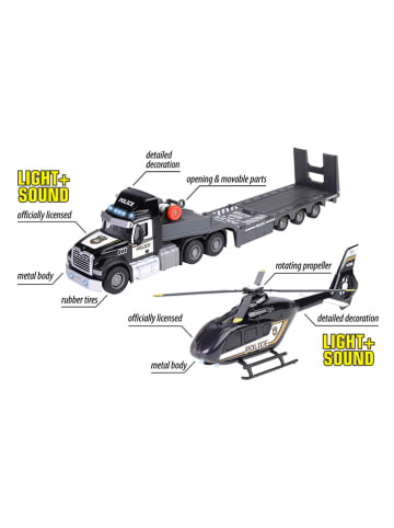 Majorette Truck "Mack Truck + Police Helicopter" - vanaf 3 jaar