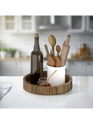 Wenko Draaibaar dienblad bamboe - Ø 29,5 cm