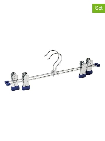 Wenko 2-delige set: klemhaken zilverkleurig - 2x 2 stuks