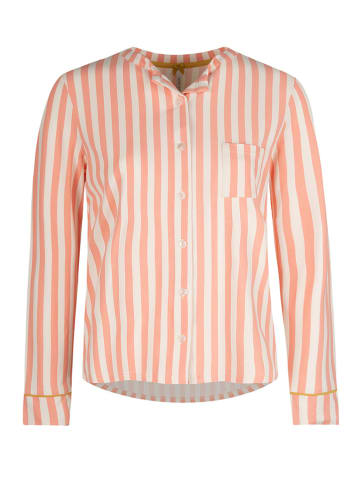 SHORT STORIES Pyjama-Oberteil in Orange/ Weiß