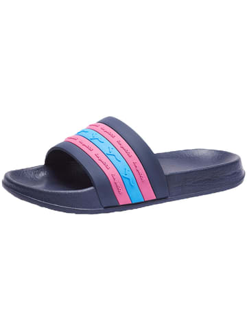Kangaroos Klapki "K-Slide Stripe" w kolorze granatowo-różowym
