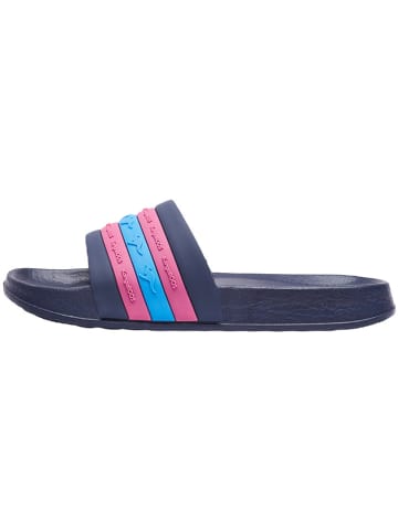 Kangaroos Slippers "K-Slide Stripe" donkerblauw/roze