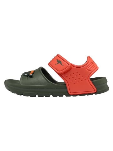 Kangaroos Buty kąpielowe "KangaSwim II" w kolorze oliwkowo-pomarańczowym