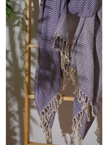 FLORIANE GARDEN Fouta donkerblauw/wit