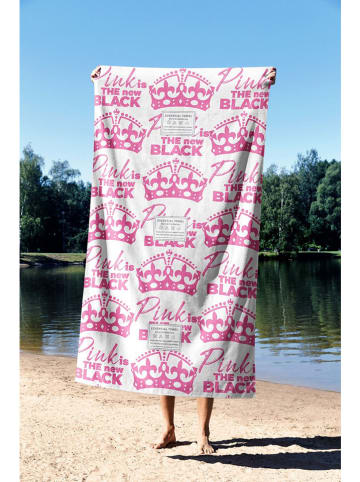 FLORIANE GARDEN Ręcznik plażowy "Pink is The New Black" w kolorze różowym