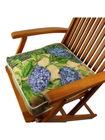FLORIANE GARDEN Stoelkussen geel/groen/paars