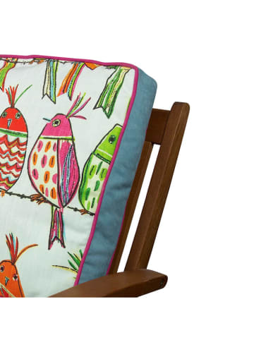 FLORIANE GARDEN Poduszka w kolorze błękitno-czerwonym na krzesło