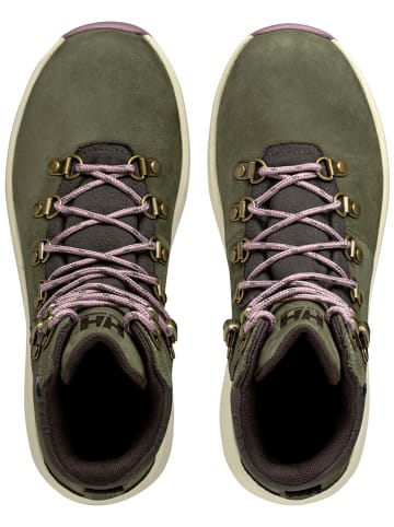 Helly Hansen Leren wandelboots "Coastal" kaki