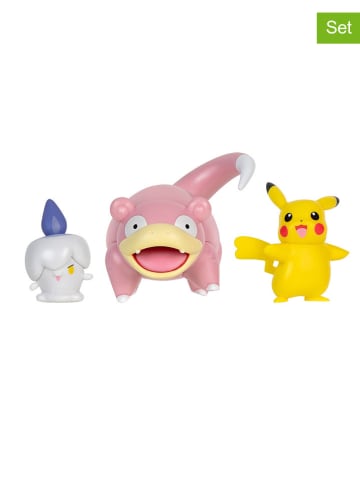 Pokémon 3-delige set: speelfiguren "Pikachu, Litwick, Slowpoke" - vanaf 3 jaar