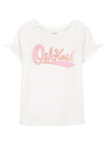 OshKosh Shirt in Weiß/ Rosa