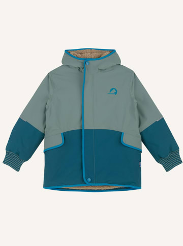 finkid Winterjas "Moska Mukka" blauw/groen