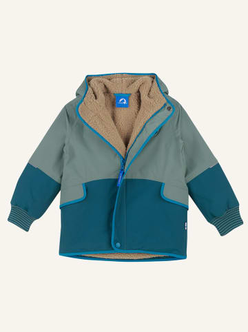 finkid Winterjas "Moska Mukka" blauw/groen