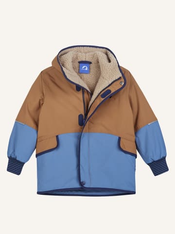 finkid Winterjacke "Moska Mukka" in Blau/ Hellbraun