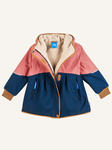 finkid Winterjas "Aina Mukka" lichtroze/donkerblauw