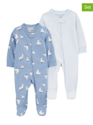carter's 2er-Set: Strampler in Blau/ Hellblau