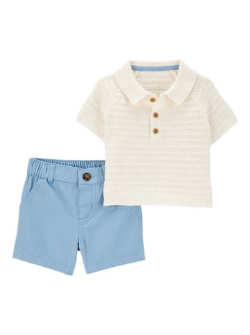 carter's 2tlg. Outfit in Creme/ Hellblau