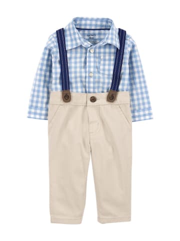 carter's 3tlg. Outfit in Hellblau/ Beige