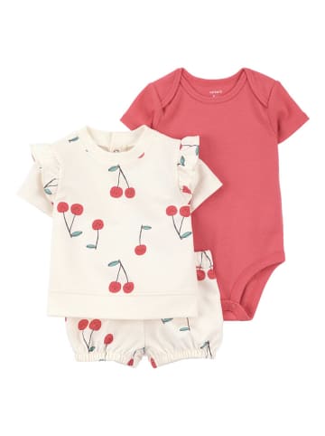 carter's 3tlg. Outfit in Creme/ Pink