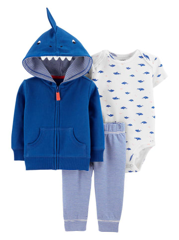 carter's 3tlg. Outfit in Blau/ Hellblau/ Weiß