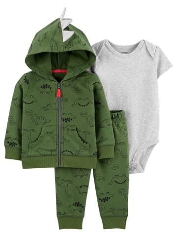 carter's 3tlg. Outfit in Khaki/ Grau