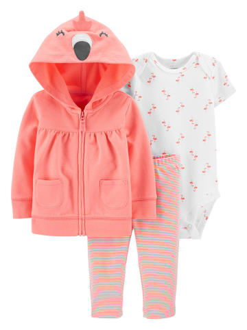 carter's 3-delige outfit roze/wit