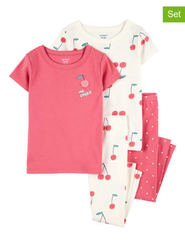 carter's 2er-Set: Pyjamas in Pink/ Creme