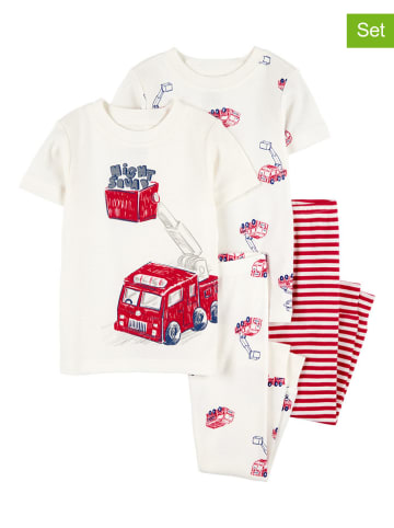carter's 2-delige set: pyjama's wit/rood
