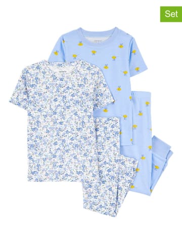 carter's 2er-Set: Pyjamas in Hellblau