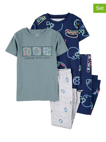 carter's 2-delige set: pyjama's blauw/donkerblauw