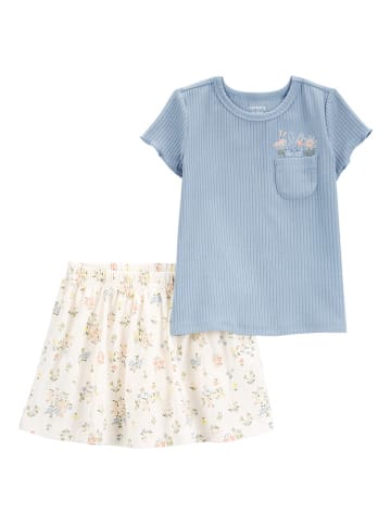 carter's 2tlg. Outfit in Weiß/ Hellblau