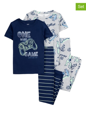 carter's 2er-Set: Pyjamas in Dunkelblau/ Grau