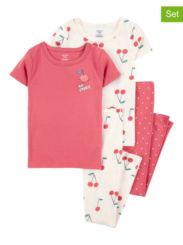 carter's 2er-Set: Pyjamas in Pink/ Creme