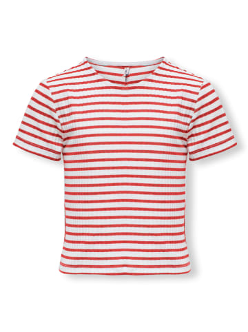 KIDS ONLY Strickshirt in Rot/ Weiß
