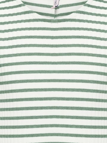 KIDS ONLY Strickshirt in Weiß/ Grün