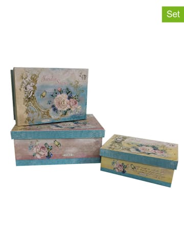 Anticline 3-delige set: opbergboxen blauw/geel