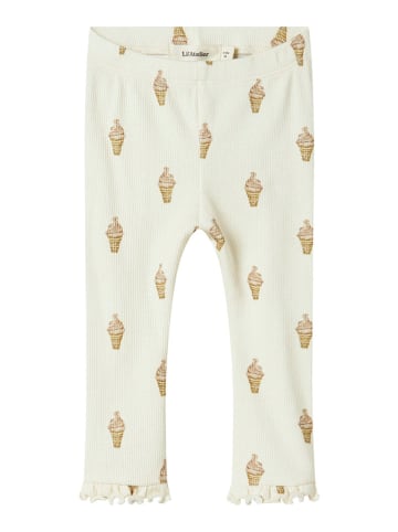 Lil Atelier Legginsy "Gago" w kolorze kremowo-beżowym
