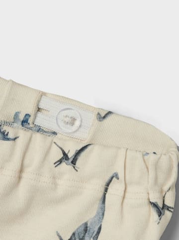 Lil Atelier Hose "Geo" in Creme/ Blau