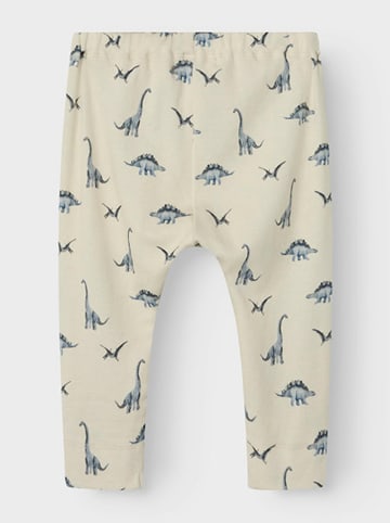 Lil Atelier Hose "Geo" in Creme/ Blau