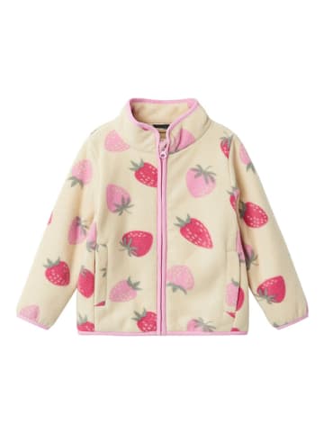 name it Fleecejacke in Gelb/ Rosa