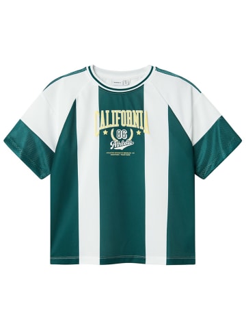 name it Shirt wit/donkergroen