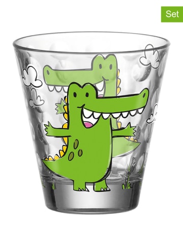 LEONARDO 2er-Set: Gläser "Krokodil" in Transparent/ Grün - 215 ml