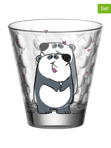 LEONARDO 2er-Set: Gläser "Panda" in Transparent/ Weiß/ Grau - 215 ml