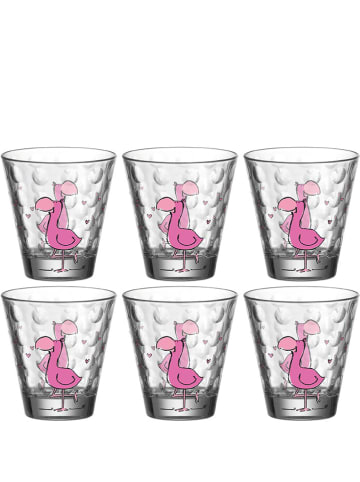 LEONARDO 2er-Set: Gläser "Flamingo" in Transparent/ Pink - 215 ml